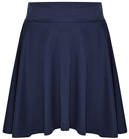 A2Z 4 Kids Filles Jupe Patineuse Unie pour l'école Trendy Soft Feel Confortable Mode d'été Vêtements de Tenue Âge 2-13 Ans