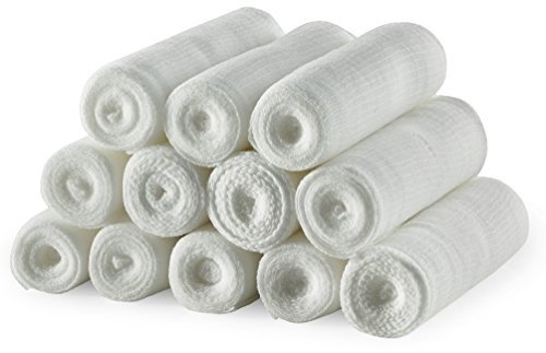 Gauze Bandage Rolls - 4 Yards Per Roll of Gauze Bandage and Stretch Wrapping for Dressing All Types of Wounds and Kit by MEDca, (7.5 cm x 3.7 m - Pack of 12)