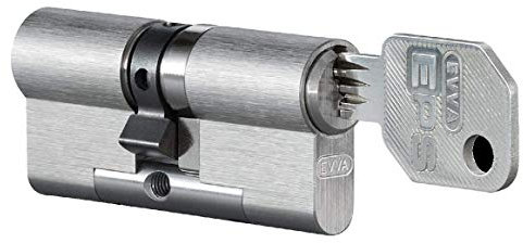 EVVA EPS Doppelzylinder mit 3 Schlüssel + Sicherungskarte, einzelschließend oder gleichschließend, Schließanlage, Zylinderschloss Türschloss, Länge A:31 mm I:31 mm