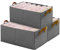 Ruucy 3 Pack Foldable Storage Box, Fabric Boxes with Handles, Fabric Storage Baskets for Shelves, Wardrobe Storage Organisers for Clothes, Toys (45x28x20 cm, Grey)