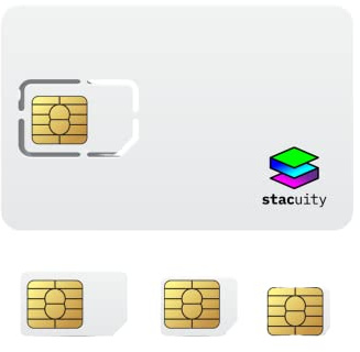 Enkelt programmerbart IoT SIM-kort inklusive 5 £ sändningskredit