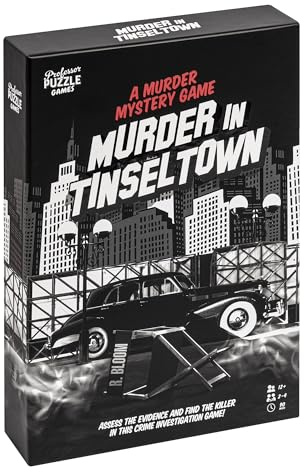 Professor PUZZLE Murder In Tinseltown Detective Game | Immersive Hollywood Murder Mystery Gameplay | Investigate Crime Scenes, Interrogate Suspects, Solve the Mystery | Great Family Game Night Fun.