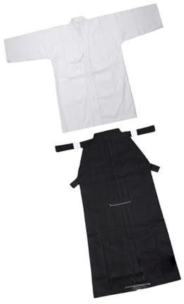 JISADER Conjunto de Uniforme de Kendo japonés, Dobok Ninjas Iaido, Traje de Kendo para Adultos, Kimono Hakama