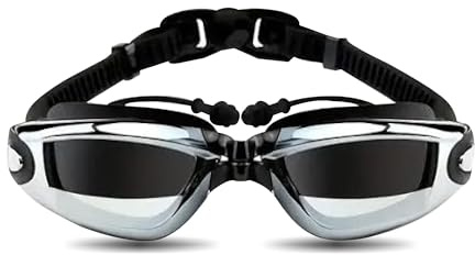 Lunettes de Natation Avec Bouchons - Protection UV, Anti-Buée - Pour Femme et Homme