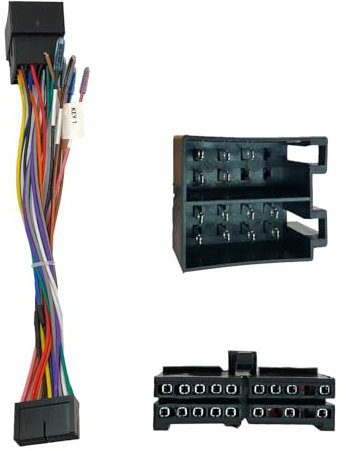 SPTSSWET 20 Pin ISO Car Stereo Wiring Harness Connector Adapter Car Stereo Replacement for ISO Car Stereo Lead DIN Screen Car Radio Harness Connector Adapters 21.5 CM/8.46 in