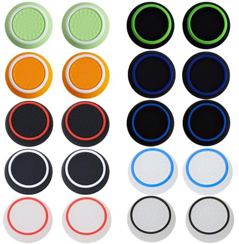 20 Stück Joystick Kappen, Controller Sticks Grips, Silikon Thumbsticks Grips Capsjoystick-Schutz Aufsätze, Geeignet für Switch Joystick Schützen, Lebensdauer Verlängern