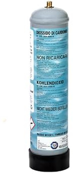 Einweg CO2 Flasche 600g für Aquarien mit Anschluss M10x1