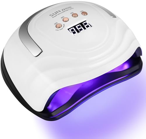 JOFLVA Lampe UV LED Ongles Gel, 380W Professionnel Sèche Ongles Automatique, 81 LED Lampe, Séchage Rapide, Grand LCD Ecran, 4 Minuteries 10s/30s/60s/99s pour Vernis Semi Permanent, Gel et Vernis