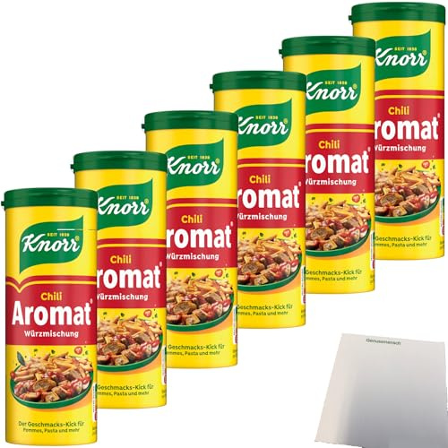 usy Bundle für Knorr Aromat Würzmischung Chili 6er Pack (6x90g Streuer) + usy Block