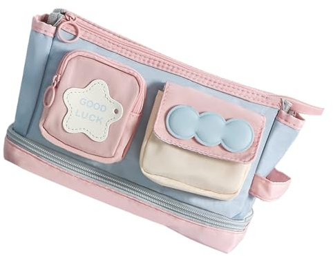 Estuche de gran capacidad para estudiantes, oficinas, profesionales, organizadores de bolígrafos, bolsa ligera para lápices, estuches para bolígrafos, artículos de papelería, estuche de almacenamiento