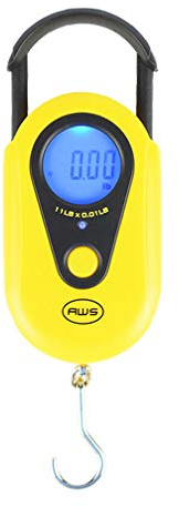 Industrial Precision Digital Hanging Scale, LCD Screen, Digital Weigh Scale Yellow, 11lb (AMW-SR-5) - American Weigh Scales