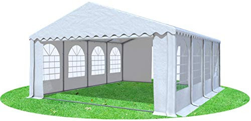 Stabilezelte Partyzelt Festzelt 6x8m Giant Pro PVC 550/g² feuersicher 2,60m Durchgang mit Fenster