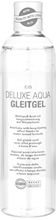 EIS Gel lubricante anal a base de agua | EIS Deluxe Aqua, lubricante anal con efecto prolongado y estimulante | Para sexo anal intenso | Transparente | 300 ml