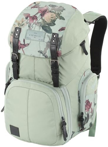Nitro Weekender Alltagsrucksack mit gepolstertem Laptopfach, Schulrucksack, Wanderrucksack, inkl. Nassfach, 42 L, Dead Flower