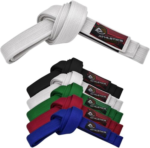 Athletics Gear AG Martial Arts Karate Belt, 100% Cotton with Multiple Stitching Belts for BJJ, Judo, Taekwondo and Karate (White, 240cm)
