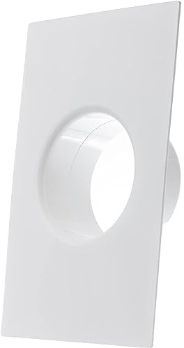 LIRAST 160x250mm / Ø 100mm Raccord de Tuyau en Plastique - Tube Rond Bride Conduit Blanc