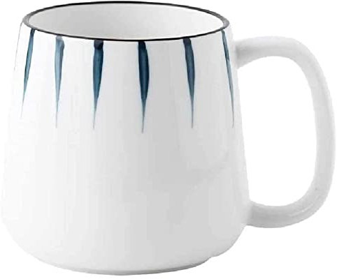 eKsdf Tasse à café en céramique - Grande tasse à café - 400 ml - Moderne - Avec anse - Cadeau pour anniversaire, Noël, femmes, filles, petite amie (bleu-A)