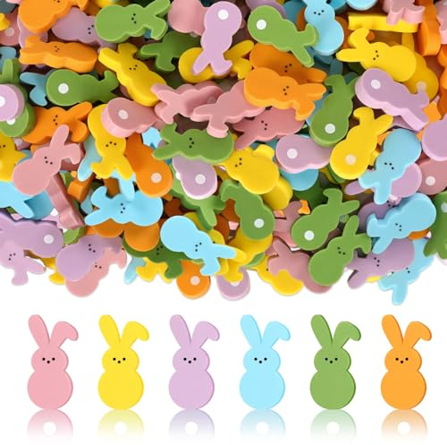Whaline 120 Pcs Easter Mini Eraser Double-Sided Colorful Bunny Eraser Rabbit Shaped Pencil Erasers for Spring Party Favors Student Prize Gift Filling