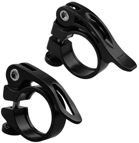 EIH 2 Pcs Cierres de Sillín para Bicicletas,Abrazadera para Silla de Bici Montaña de Aleación de Alumini con Palanca Liberación Rápida,34.9MM,Instalación Rápida sin Herramientas