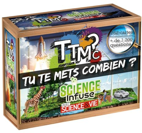 TTMC Tu Te Mets Combien ? – TTMC Science Infuse – Science & Vie – Jeu de société Culture générale – Jeu d’Ambiance drôle et Convivial – Soirée Entre Amis, Famille, 2 à 16 Joueurs – Dès 14 Ans