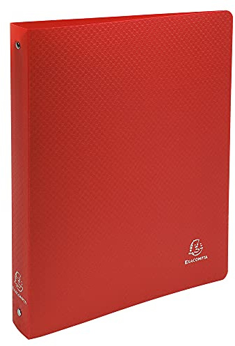 Exacompta - ref. 512805E -1 OPAK semi-rigid binder - 4 round rings diameter 30 mm - Spine 40 mm - External dimensions: 32 x 26.8 cm - Format to be filed A4 Maxi - Colour: red