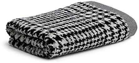 möve Brooklyn Handtuch Glencheck 50 x 100 cm aus 85 % Baumwolle / 10 % Viskose aus Bambus-Zellstoff / 5 % Leinen, nature / black