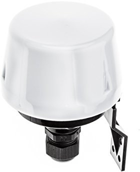 HUBER Twilight 1 Interrupteur crépusculaire extérieur, capteur crépusculaire réglable [5-50 Lux], Protection IP44 I Interrupteur crépusculaire en saillie 230V