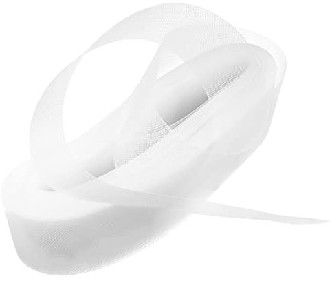 Lurrose 1 Rolle Elastisches Netz Mit Fischgrätenmuster Nähmaterial Bastelmaterial Selber Machen Besatz Aus Gaze Für Kleidungsstücke Knochen Zum Nähen Polyester Hochzeitskleid Weiß Gürtel