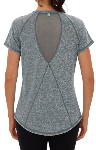 Terecey Maglietta Sportiva Donna Manica Corta Sportiva Traspirante Fitness | Schiena con Inserti in Rete, Vestibilità Comoda, Movimento Naturale, Palestra Yoga Allenamento
