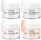 EODCI Acryl Nagelset, 2OZ Professionelle Acrylpulver Set, 4 Farben Klar Rosa Nudes Weiß Acrylpulver für Nägel Nagelset Acrylset zur Nagelverlängerung Stärkung des Nagels Nail Supplies Nagelkunst