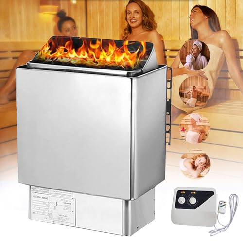 Calentadores De Sauna Eléctricos: Controlador Externo, Estufa De CalefaccióN De Acero Inoxidable De 3Kw-9Kw Para El Hogar, Hotel, Spa, Sala De Vapor, Ajuste De Temperatura Y Tiempo,4.5KW