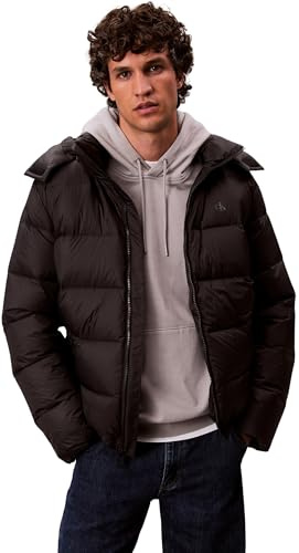 Calvin Klein Cazadora acolchada Hombre Nylon Zip Off con capucha, Negro (Black), M