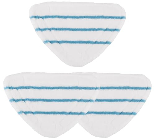 Asyduey Almohadillas de Repuesto para Mopa una Vapor 3 Piezas PañO Triangular Lavable Limpieza de Suelo Mopa de Microfibra Almohadilla para la Cabeza Accesorios para Mopa una Vapor