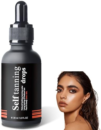 Gotas Bronceadoras Faciales, Gotas Autobronceadoras, Bronceadoras Essence para Mejora Duradera Tono de Piel, 30ml