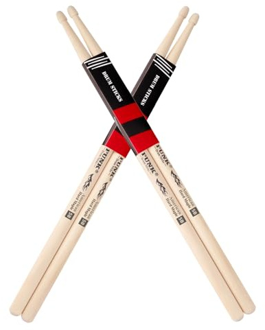 Drum Sticks,schlagzeug sticks,Rebound American Hartes Ahornholz Drumstick,2 Paares drumsticks 5b,ideal für Schlagzeuger aller Niveaus,für Schlagzeug,Percussion und zum Üben - (5B-2 Paares)