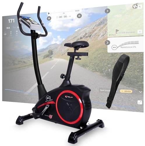 Christopeit Heimtrainer Fahrrad Ergometer AL 2 / AL 2 S, bis 150kg, 24 Widerstandsstufen, 9kg Magnet-Bremssystem, leise, Soft-Touch-Computer (AL 2 S Digital inkl. Pulsmessgurt)