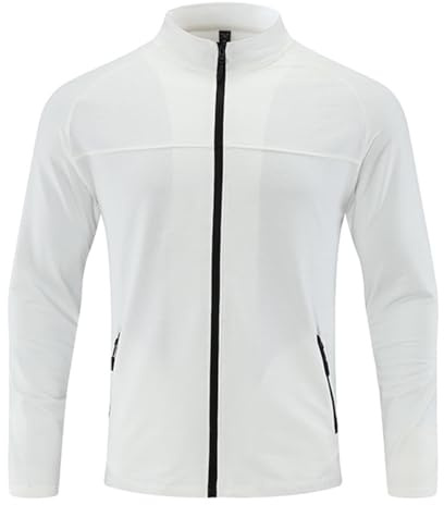 YOUTHUP Men's Comfort Full Zip Running Jacket Slim Fit Training Top | Wicking, breathable, non-stick, fast-dry, wrinkle-free, stand collar, pockets