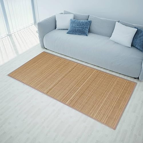 Sophrelle Alfombra Rectangular de bambú marrón 120 x 180 cm Marrón,241339