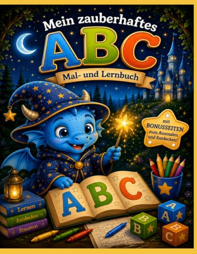Der kleine Drachenzauberer – Mein zauberhaftes ABC: Mal- und Lernbuch für Kinder ab 4 Jahren | Buchstaben schreiben lernen | Vorschule und Schulanfang