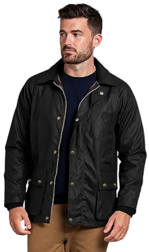 GAME Barker Antique Wax Jacket Black XX-Large Black