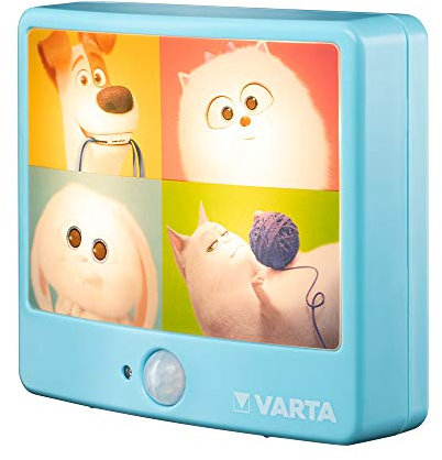 VARTA Pets Bewegungslicht inkl. 3xAAA Longlife Power Batterien Taschenlampe (Orientierungslicht, Stimmungslicht für Schlafzimmer mit Bewegungssensor und An- und Ausschaltfunktionht)