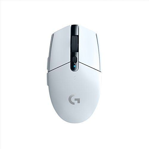 Logitech G305 LIGHTSPEED Wireless Gaming Mouse, HERO 12K Sensor, 12,000 DPI, Lightweight, 6 Programmable Buttons, On-Board Memory, PC/Mac - White (Renewed)