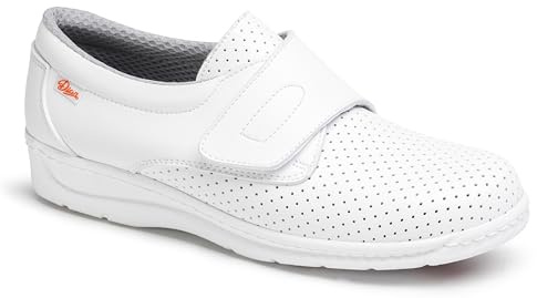 DIAN - 1900, Zapato de Trabajo para Sanidad y Hostelería, Zapato con Cierre de Velcro sin Cordones, Unisex, Plantilla Acolchada y Suela Antideslizante, Antiestatico y Antibateriano