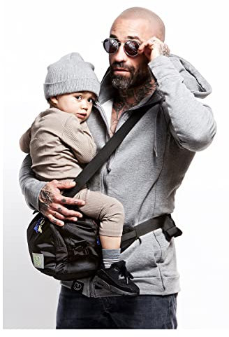 CaravanBag Pack Ultime ! - Black | Sac à langer - Porte-bébé ceinture hanche - Attache poussette et porte-bébé - Multifonctions 6 position - Sac étanche et Raincover amovible