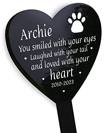 RED OCEAN Personalised Pet Memorial Stake Grave Marker Plaque Dog Memorial Sign Dog Gifts Remembrance Sign