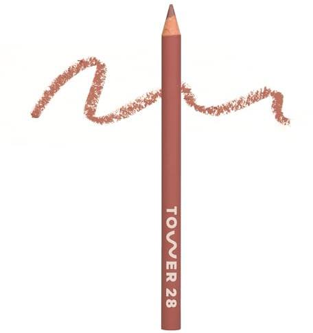 Tower 28 OneLiner - Multi-Use Creamy Lip Liner, Eyeliner & Face Makeup Pencil for Sensitive Skin - Hydrating, Vegan Formula with Shea Butter - Matte, Long-Lasting Finish - Pinky Taupe (1 Count)