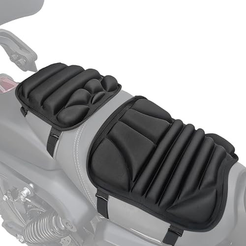 Motorrad-Sitzkissen, 2 Stück, Motorradsitzkissen, stoßabsorbierender Sitzbezug, atmungsaktiv, Fahrer, Bergstraße, Lange Fahrt