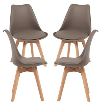 Regalos Miguel - Packs Sillas Comedor - Pack 4 Sillas Synk Basic - Taupe