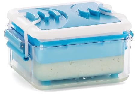 Tofupresse – Tofu-Presse, spülmaschinenfest, für schnell exaktes Wasser aus Bio-Seide, extra fester Tofu