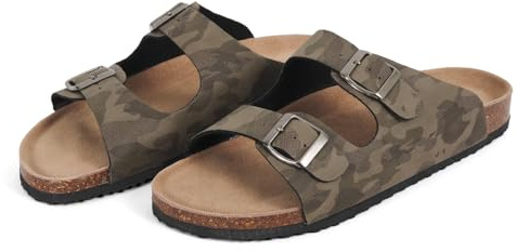 PERLETTI Chaussons Homme avec Semelle Intérieure en Cuir Véritable - Claquette Hommes Léger Confortable Garcon